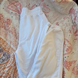 White joggers